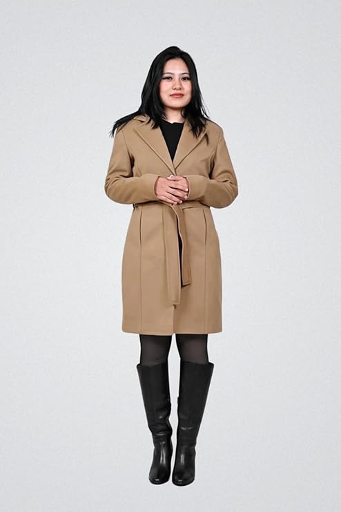 Camel Wool Belted Coat