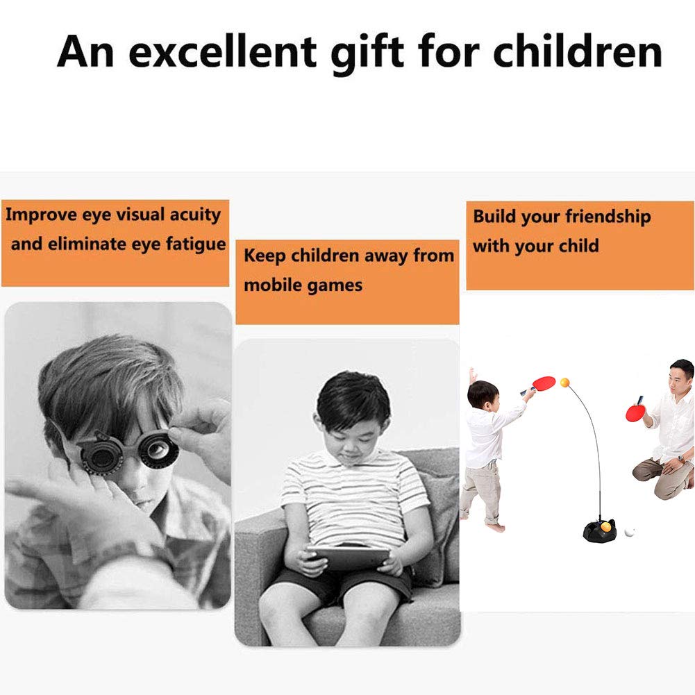 Allenatore Ping Pong Portatile - Trainer Con Base Regolabile - Foto 9