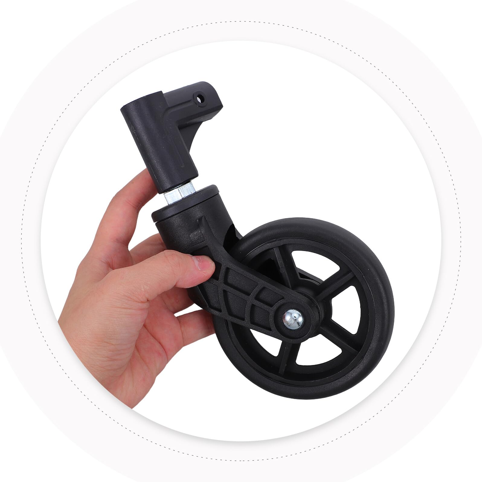 Ruedas de repuesto duraderas para carritos de la compra, ruedas de plástico resistentes con características de reducción de ruido para carros plegables y uso en supermercados