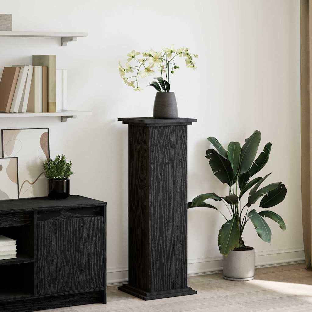 Étagère pour plantes en chêne noir pour un salon verdoyant et un rangement discret