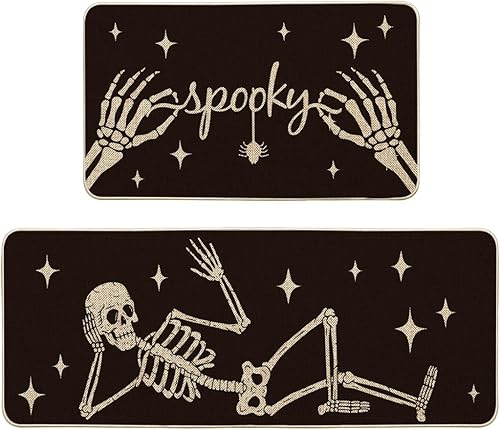 Artoid Mode Hand Bone - Tapete de bienvenida de Halloween, decoración del hogar, tapete de bajo perfil, tapete para puerta de interior y exterior,