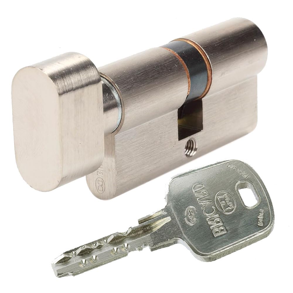 Cilindro de cerradura Bricard Serial XP 30 + 30 niquelado para puertas