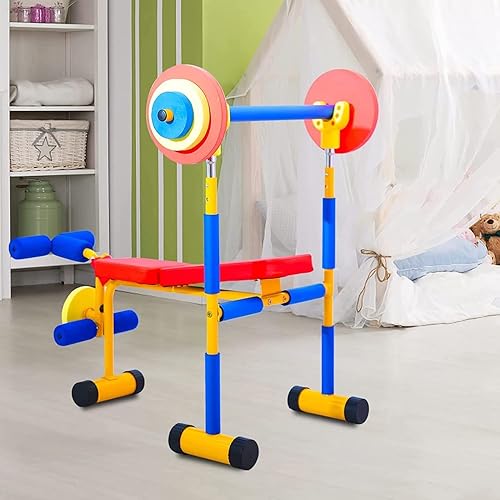 Miniatura 6 de Juego de pesas con mancuernas para niños, equipo de ejercicio de fitness para niños, mini equipo de ejercicio para ejercicios de brazospiernas,
