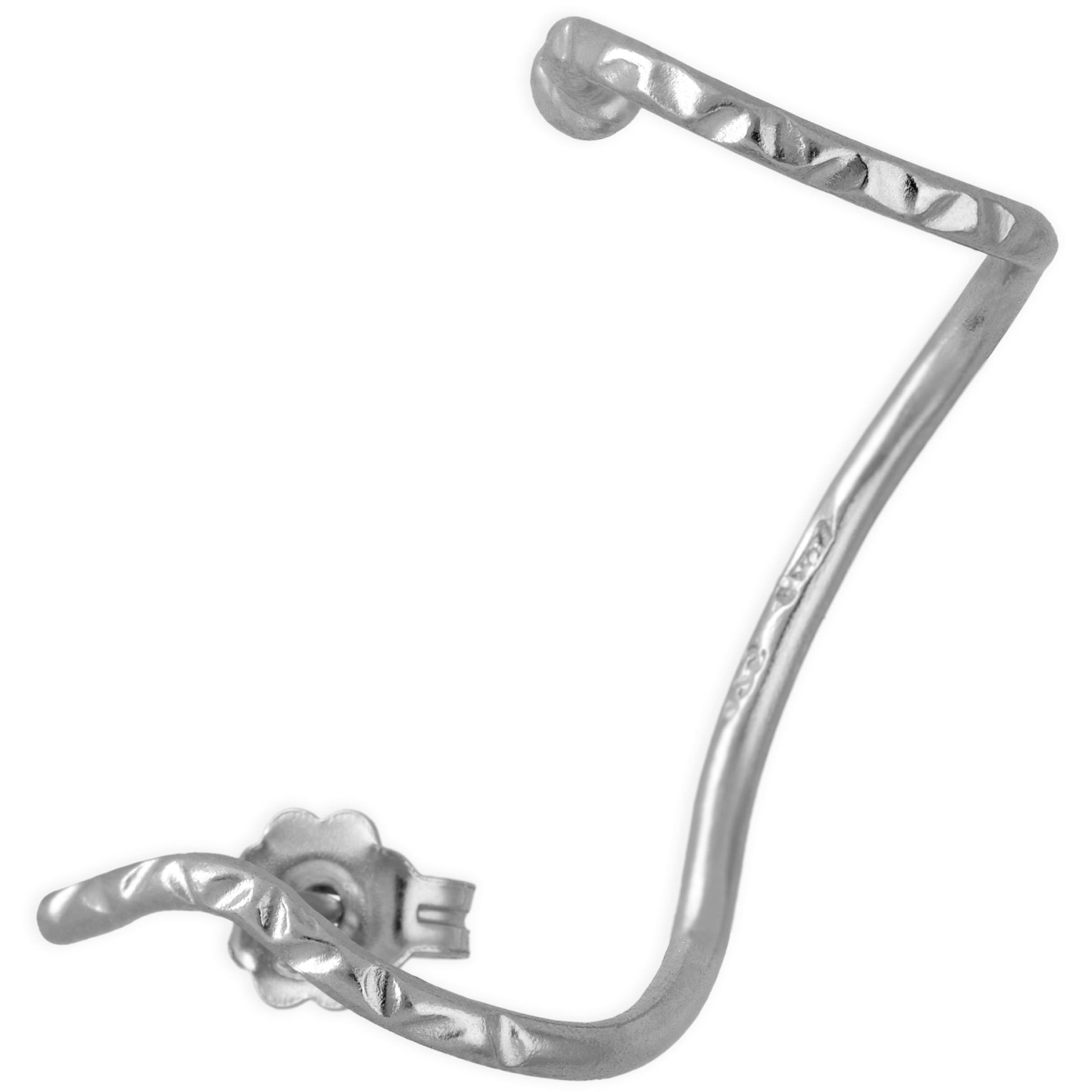Handmade ohrklemme aus 925 Sterling Silber für das linke Ohr, Oktopus-Tentakel-Ohrklemme, hypoallergen einzelnes Piercing, Steampunk Damen Ohrring Boho ungewöhnliches Geschenk für Sie
