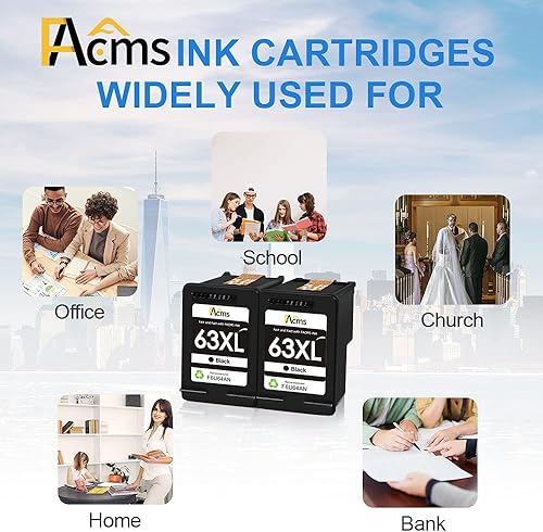 Miniatura 7 de Cartucho de tinta negro 63xl remanufacturado de repuesto para HP 63 63XL para HP OfficeJet 3830 5255 5258 Envy 4520 4512 4513 4516 DeskJet 1112 1110