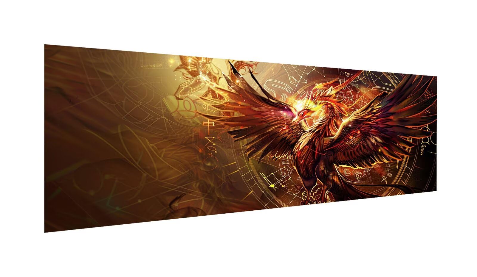 Zestaw do malowania diamentami 5D, diamentowy obraz feniks ptak duży rozmiar 220 x 80 cm, kreatywne hobby dla dorosłych, przyklejanie koralików, dekoracje ścienne prezent 2Y-704