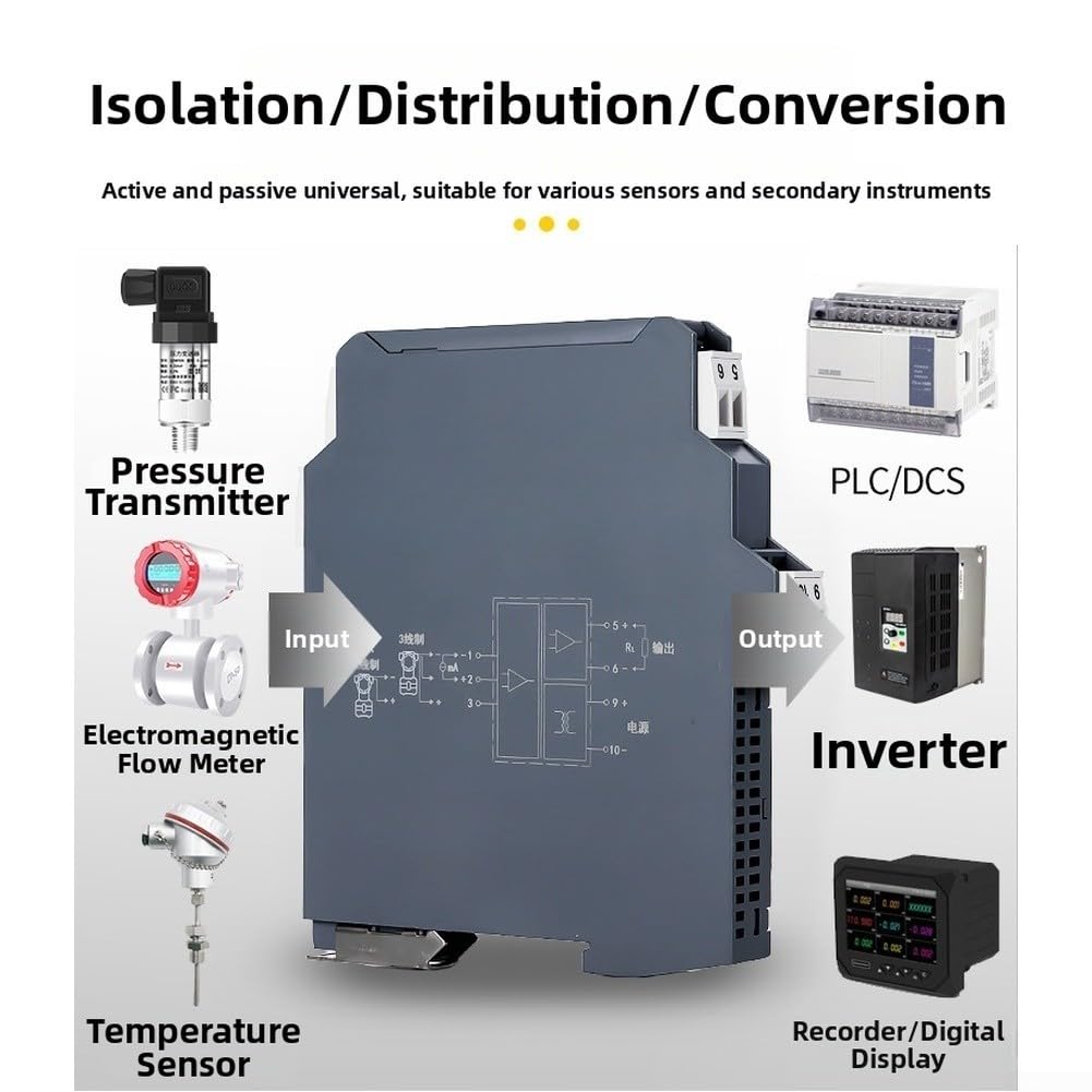 Conversor de señal 4-20 mA a 0-5 V para control PLC
