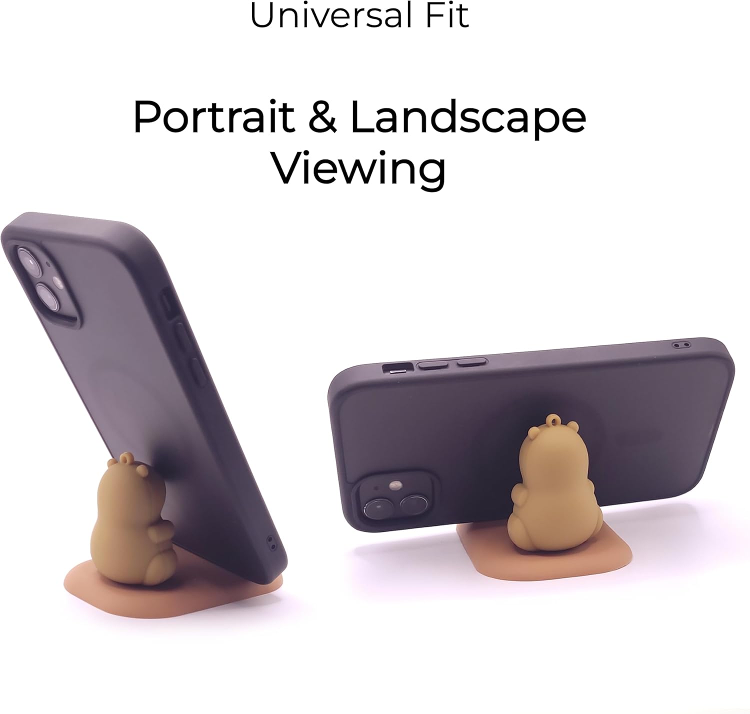 Capybara Phone Stand (Drooly) - Sturdy Universal Holder for Smartphones, iPhone & Android - Cute Animal Desk Accessory, Novelty Kawaii Decor Gift for Capybara Lovers - Image 3