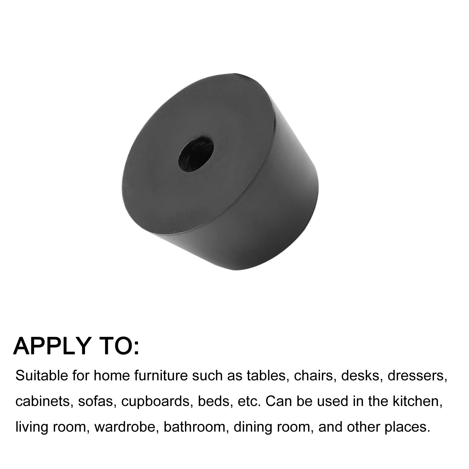 METALLIXITY Rubber Bumper Feet (24x15mm/0.94"x0.59") 4Pcs, Round Leg Pads Floor Protectors with Metal Washer - Image 4
