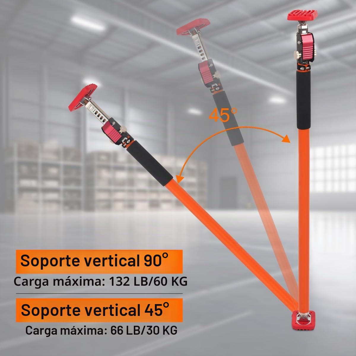 2 piezas de soporte de techo soporte de montaje con una sola mano, capacidad de carga máxima 120 kg por par, estiramiento 250 cm, soporte telescópico, soporte tensor