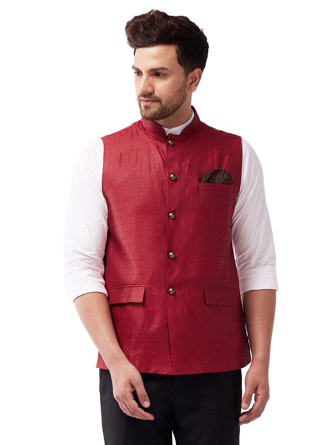 vastramay Men's Silk Blend Nehru Jackets-picture-52