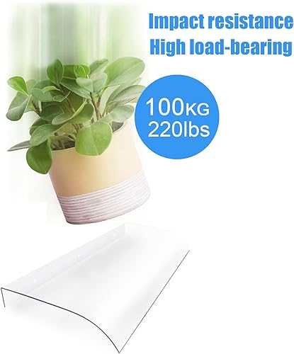 Miniatura 6 de Toldo invisible para puerta delantera al aire libre, toldo para puerta, cubierta de policarbonato transparente silencioso, toldo de entrada, para