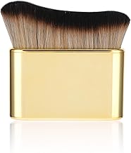 Pack of 1 Self-Tanning Brush with Synthetic Fibre Foundation Brush for Face and Body Make Up Brush for Self-Tanning Make-Up Liquid Foundation and More (Gold)