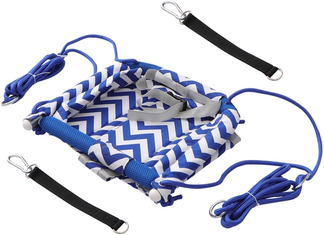 Canvas Hanging Swing Chair Outdoor Metal Frame Comfortable Backyard Entertainment for Easy to Install and Clean Patio Garden Seat