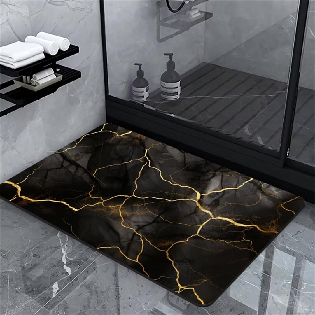Bath Mat Mats, Bathroom Mat, Bath Mats For Bathroom, Bathroom Bath Mats Non Slip Stone Bath Mat Quick Dry Bath Mat Rugs, Shower Mats Mat Outside Shower, Bathroom Rug Carpet, Bathmat Marble 28x47in