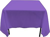 Vista 54 de GEFEII Servilletas de tela de poliéster sólido de 18 x 18 pulgadas para mantel rectangular redondo y cuadrado para boda, fiesta, restaurante