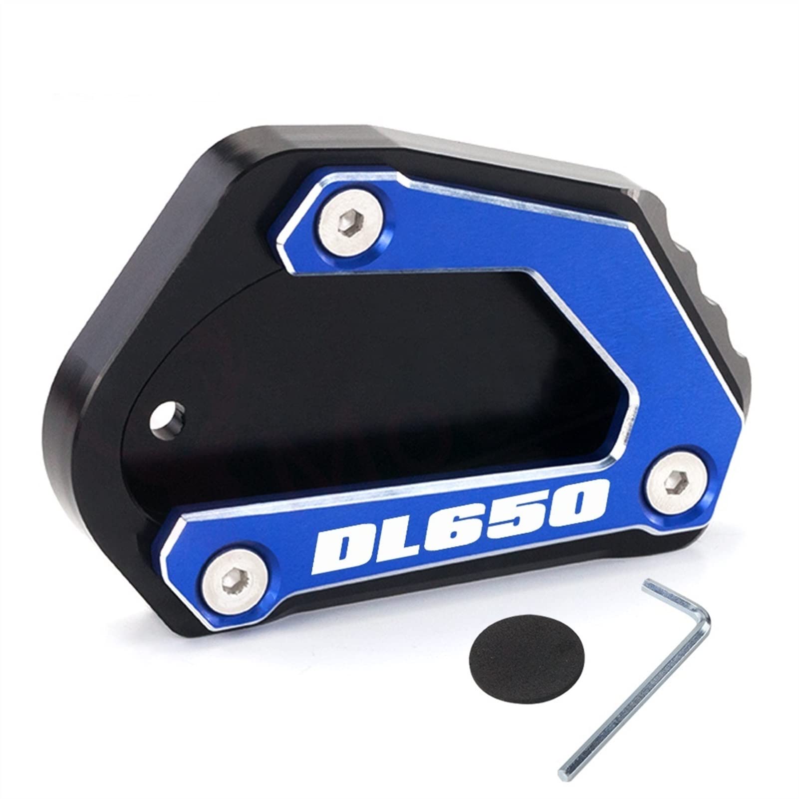 Moto Cavalletti V Strom 650 DL Moto CNC Cavalletto Lato del Piede del Basamento di Estensione Pad Piastra di Supporto per Suzuki DL650 Vstrom V-Strom 650/xt (Color : Blau)