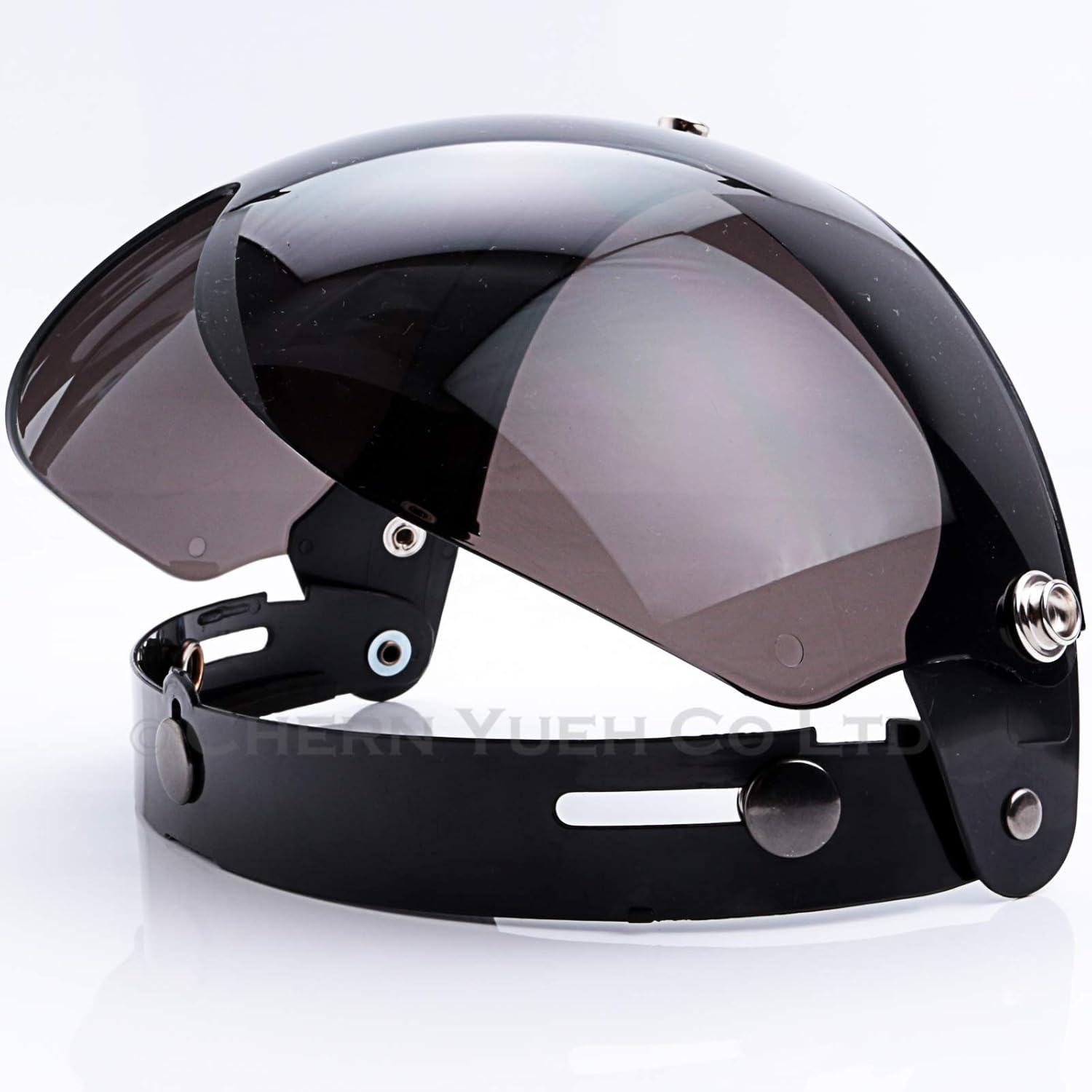 3-Snap Visor Lens Shield for Motorcycle Helmets Flip Up Down (Smoke)