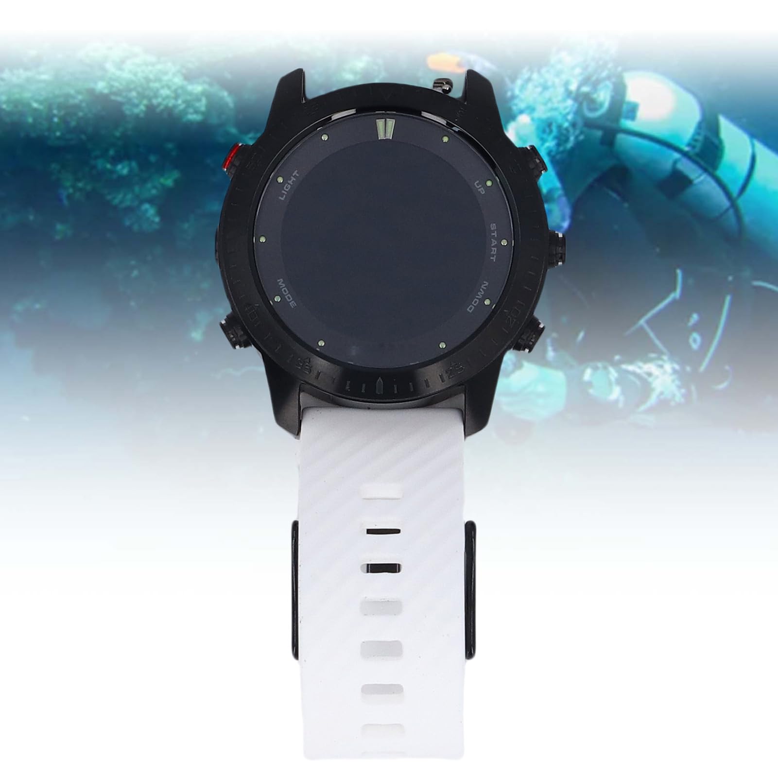 Cocoarm Reloj Inteligente para Computadora de Buceo, Reloj de Buceo de Acero Inoxidable 1.18 Pulgadas 100 M Monitoreo de Profundidad Tiempo Real Tasa de Aumento del Tiempo de Inmersión 32 ° F a 104