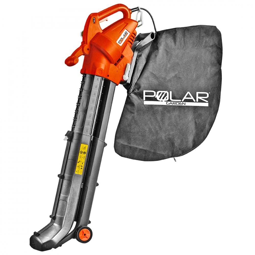 Mediawave Store - Soffiatore Elettrico per Foglie, KRAFTROYAL Aspiratore Trituratore Potenza 2800W con Sacco di Raccolta da 45 litri