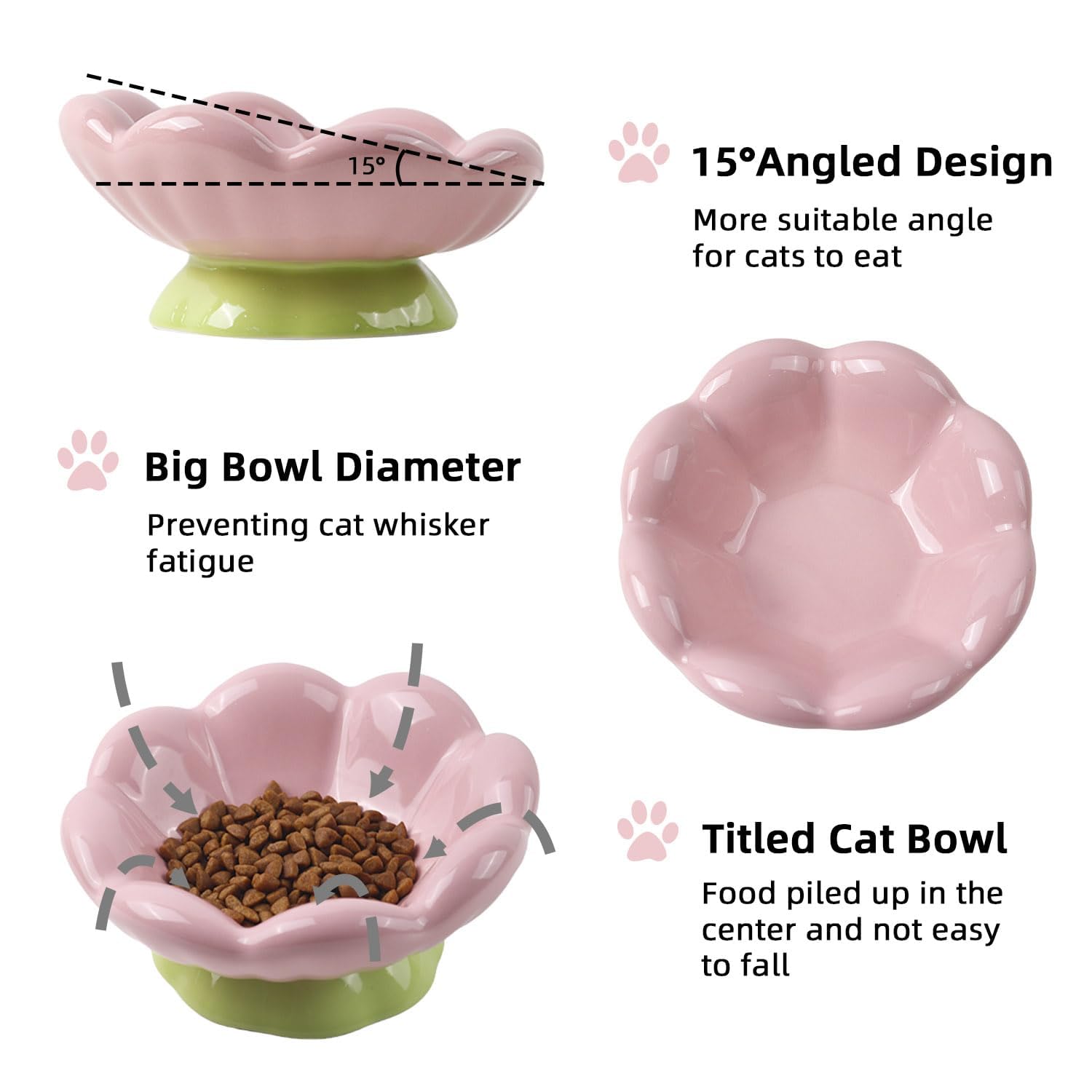 Liftable Suction Cup Pet Bowl,Adjustable Height Food and Water Dish
