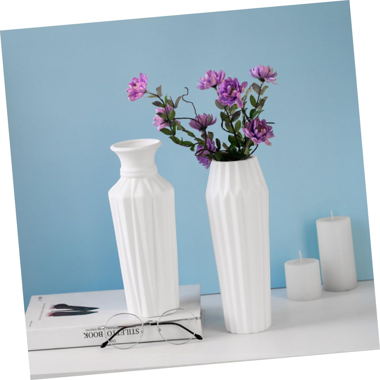 Cabilock 3-teiliges Keramik-blumenvasen-Set Schlichtes Design Tischdekoration Vase Für Zuhause Getrockneter Blumenarrangementtopf