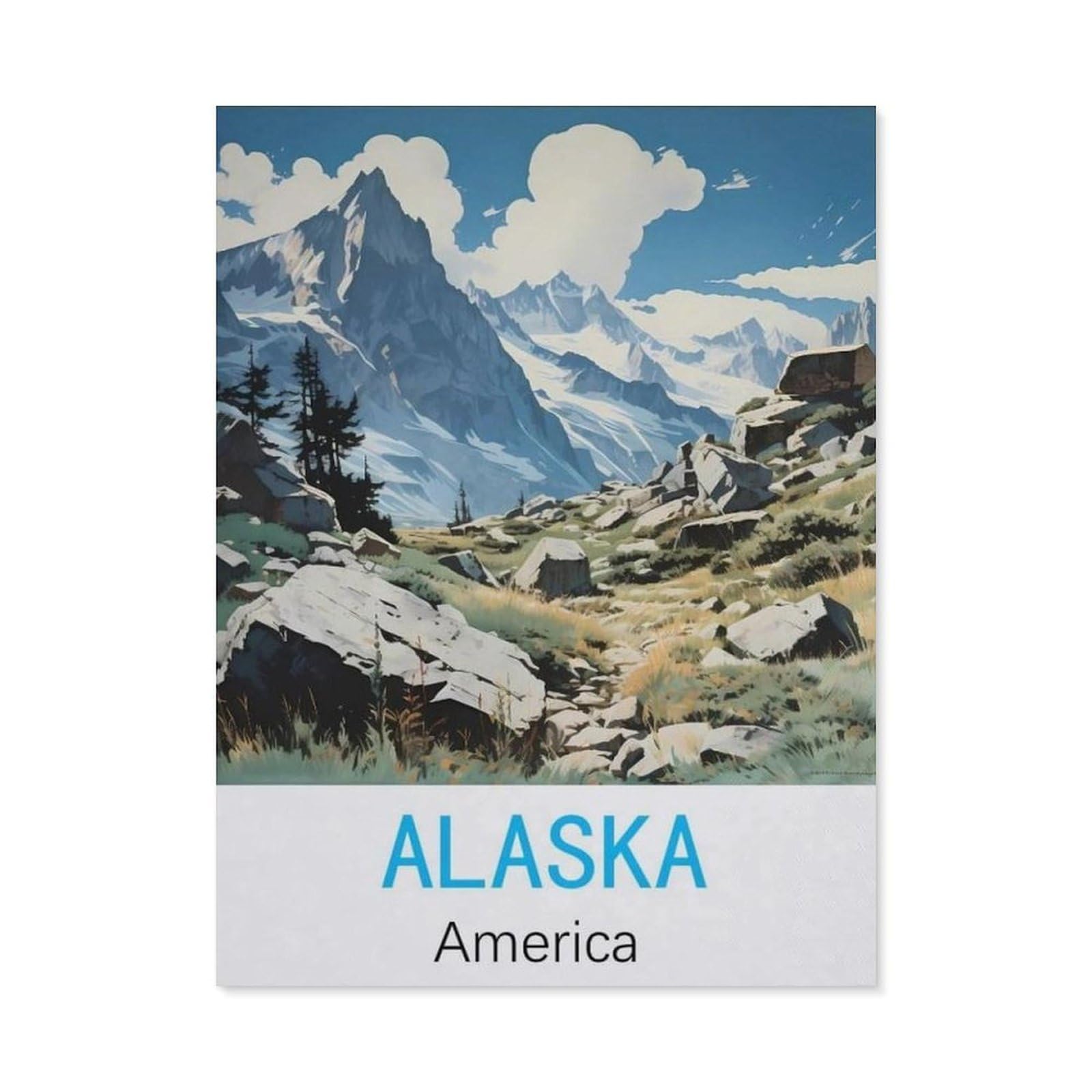 BEAYODKP Full Diamond 5D DIY Diamond Painting，Alaska America（30x40cm）