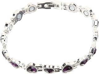 Pulseira Magnética De Coração Pulseiras Pulseiras Pulseira Ajustável Pulseira De Joias Femininas Pulseira De Pulso Feminina Pulseira De Liga De Joias Feminina Pulseira Roxa Para