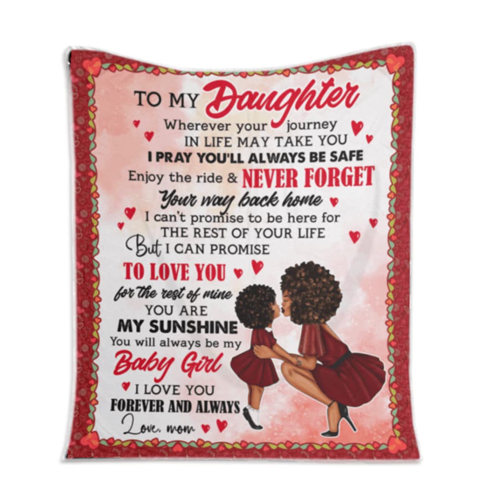 Daughter Gifts from Mom,to My Daughter Blanket - Afro Black Girl Blankets  for Girls Bed, Couch and Sofa Christmas Bedroom Decor Halloween Birthday  Gifts for Daughter 59X39.3(150 x 100 cm) : Amazon.co.uk: