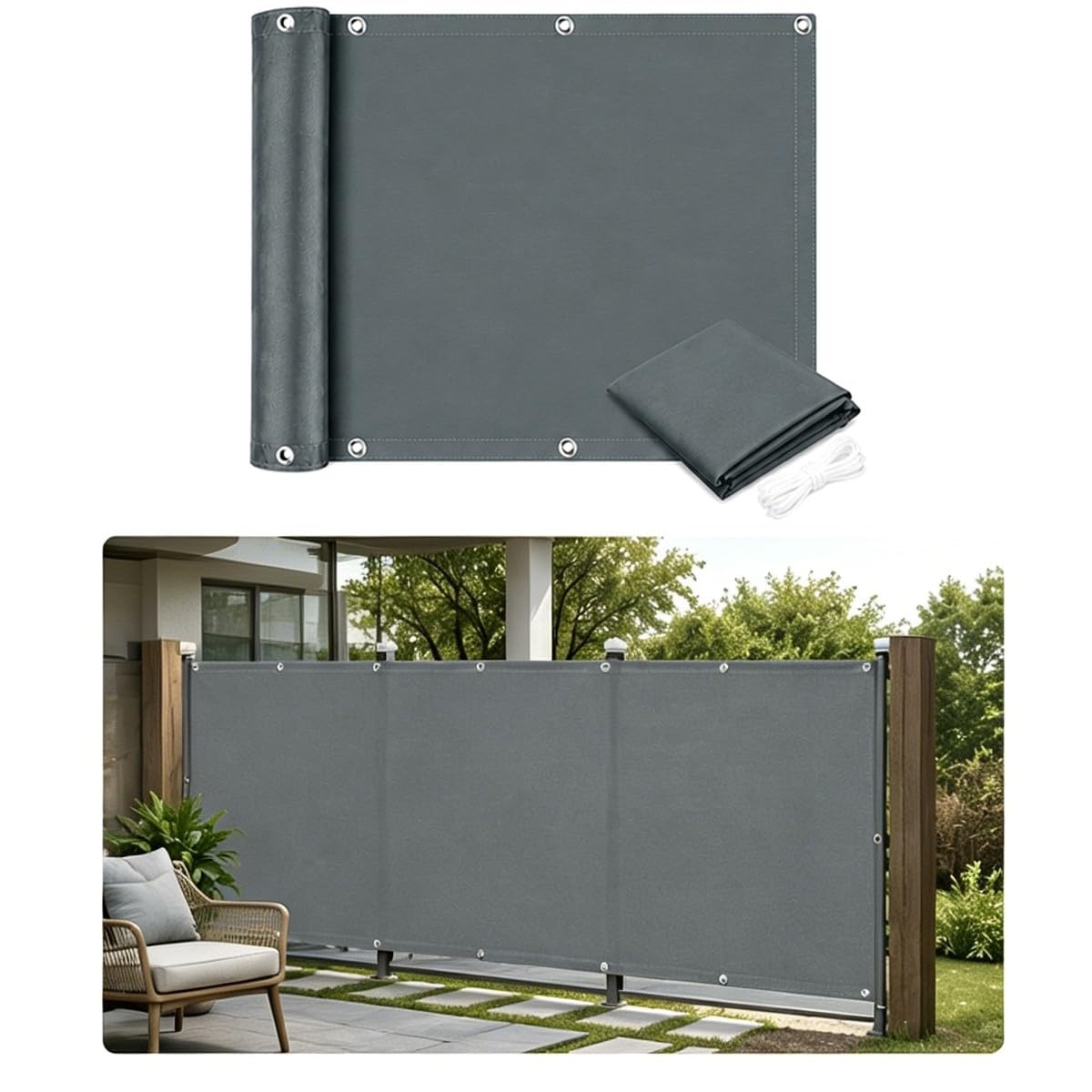 Brise vue balcon extérieur imperméable toile occultante garde-corps terrasse jardin