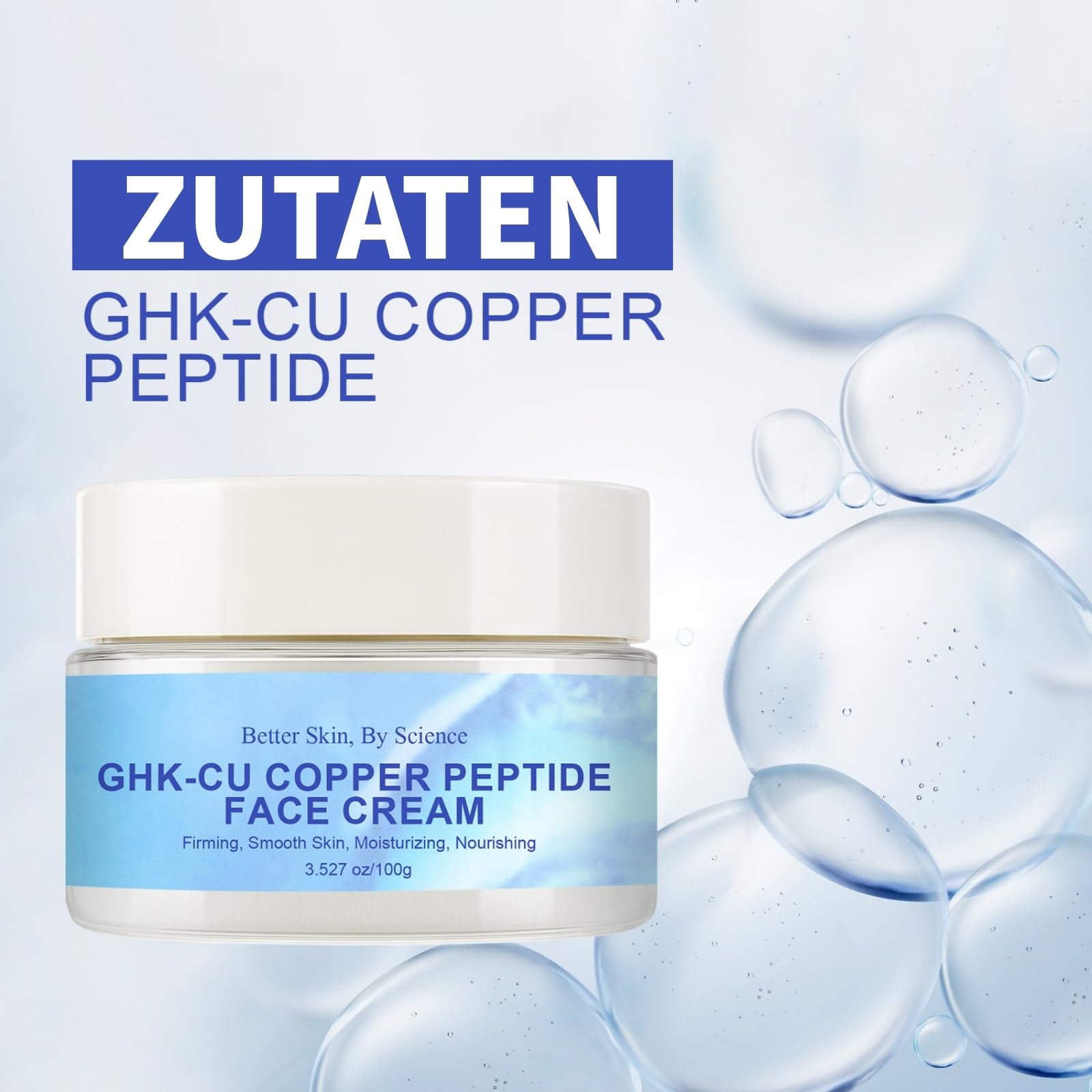 ghk-cu creme kaufen deutschland Copper Peptide Face Cream, Anti Aging Gesichtscreme mit Kupferpeptid, Straffende & Feuchtigkeitsspendende Peptide Creme, Verbessert Cu works into the skin easily Peptide face cream for dry