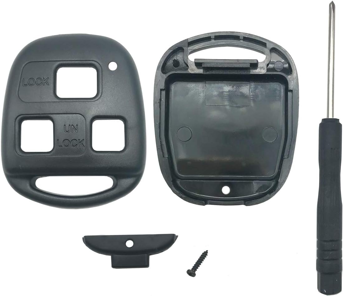 Replacement Key Fob Case Shell Fit for Lexus ES GS GX is LS LX RX SC ES300 GX470 GS300 Keyless Entry Remote Control Key Fob Cover Housing 3 Buttons