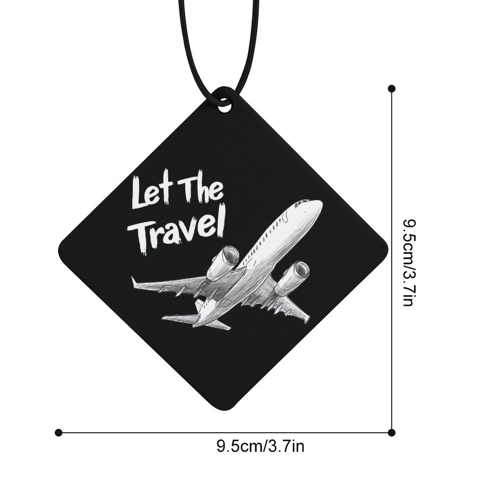 Airplane Travel Car Air Freshener Hanging Aromatherapy Tablets for Car Accessories Rhombus