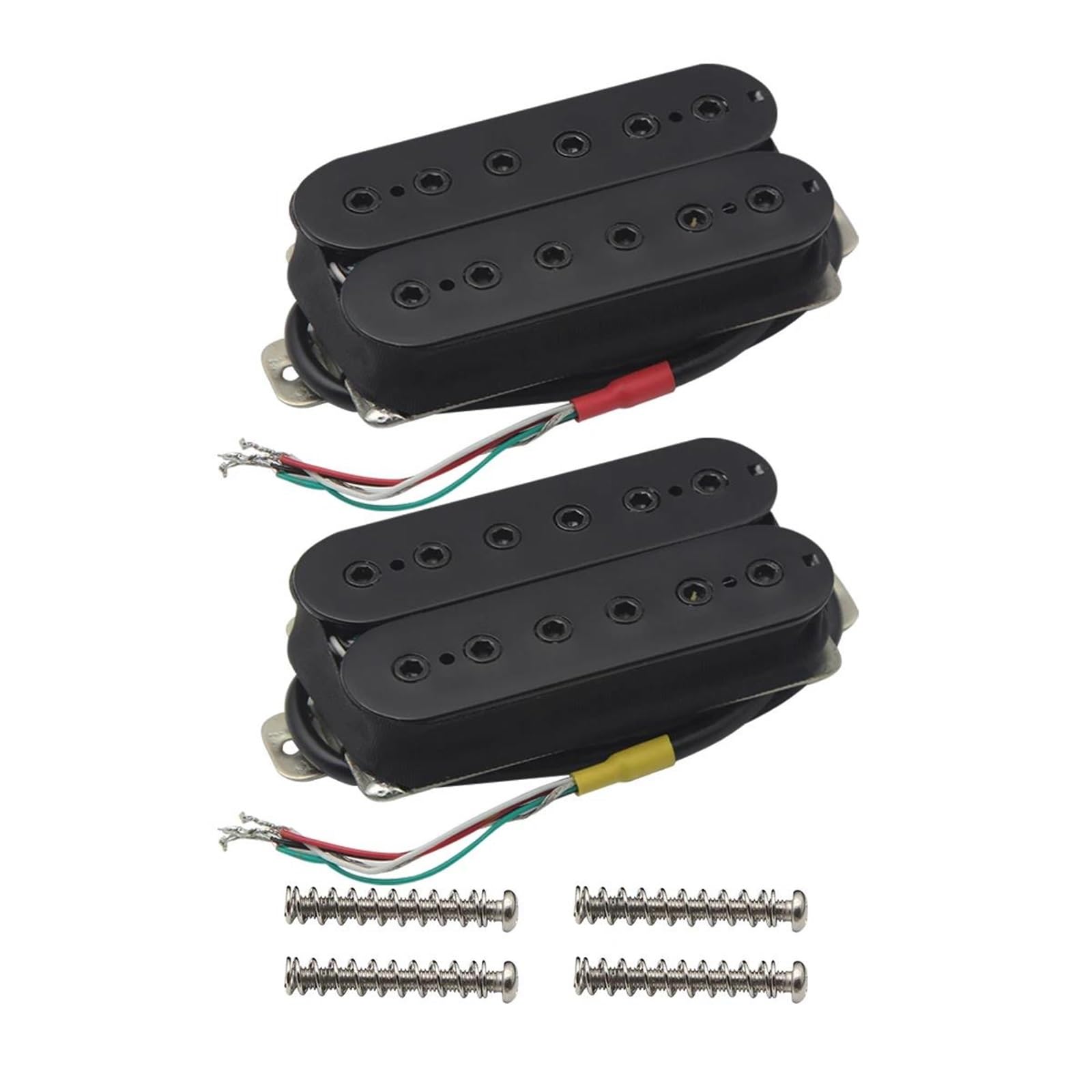 Pastilla De Guitarra Eléctrica Profesional Pastilla Humbucker Para Guitarra Eléctrica Alnico 5 2 Uds | Mástil negro+puente para accesorios de piezas de guitarra