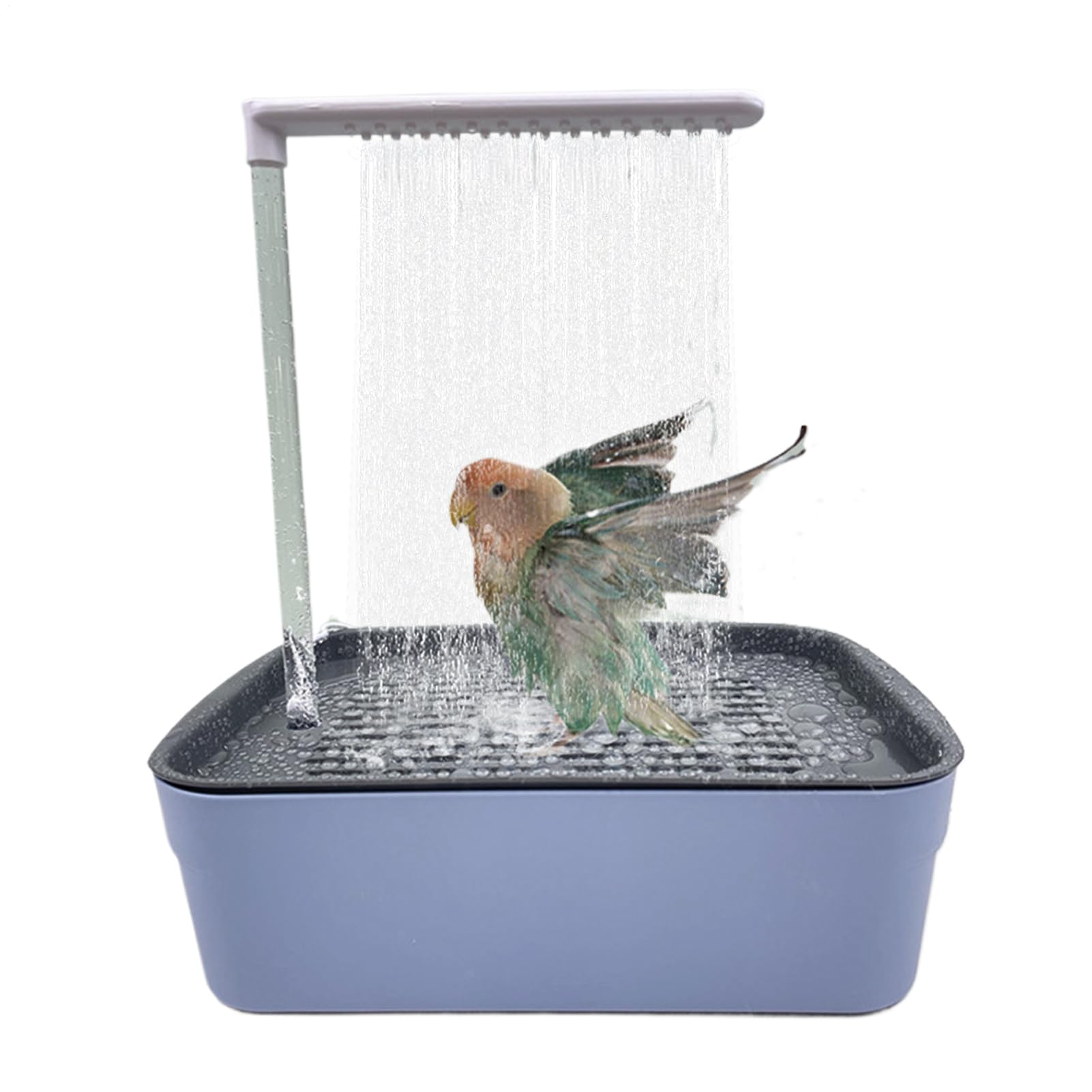 Baño con Ducha para Aves Ducha De Baño para Loros con Fuente | Tina Eléctrica USB Para Aseo De Mascotas Pequeñas Y Medianas: Periquitos, Grises Africanos, Agapornis Y Cacatúas