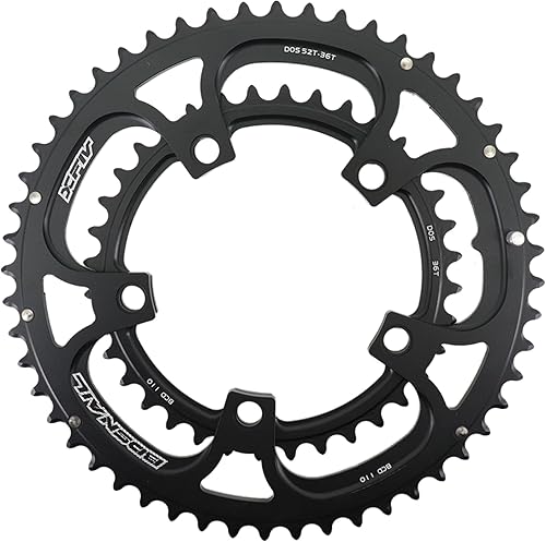 DJC Plato para bicicleta de carretera 110BCD doble plato 5 brazos redondo ovalado 2X 50T 34T 35T 53T 39T 52T 36T Gravel para Sram Red Rival S350 S900