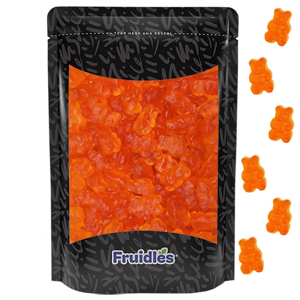 Orange Gummi Bears Candy, Fruit Flavors Gummies, Allergy