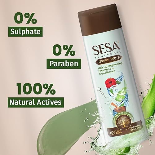 Miniatura 5 de Ayurvedic Strong Roots - Champú y acondicionador para el cabello, 6.8 fl oz, fortalecimiento de raíces, nutre el cuero cabelludo, sin parabenos ni