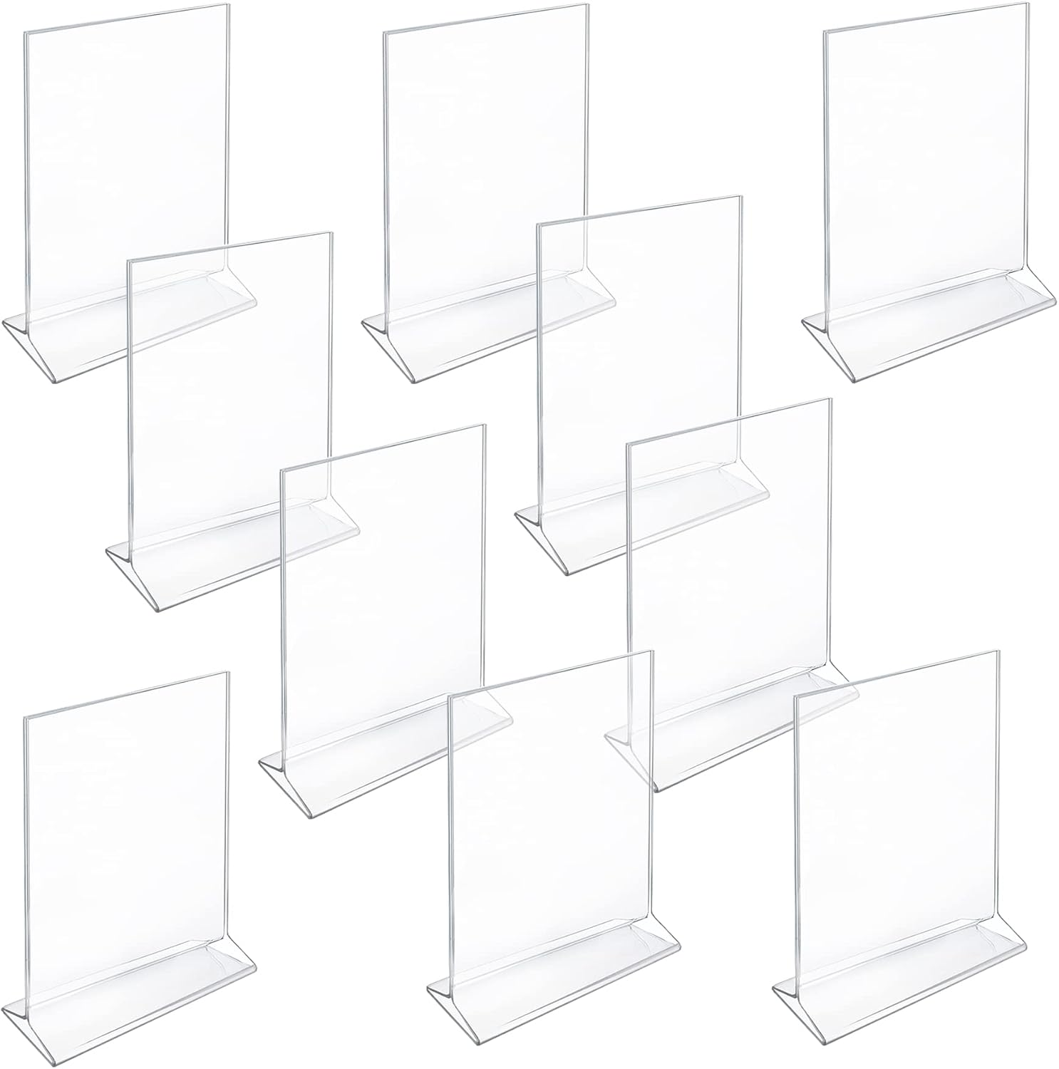 Azar 142711 5-1/2-Inch W by 8-1/2-Inch H Top-Load Acrylic Sign Holder, 10-Piece Set image 2