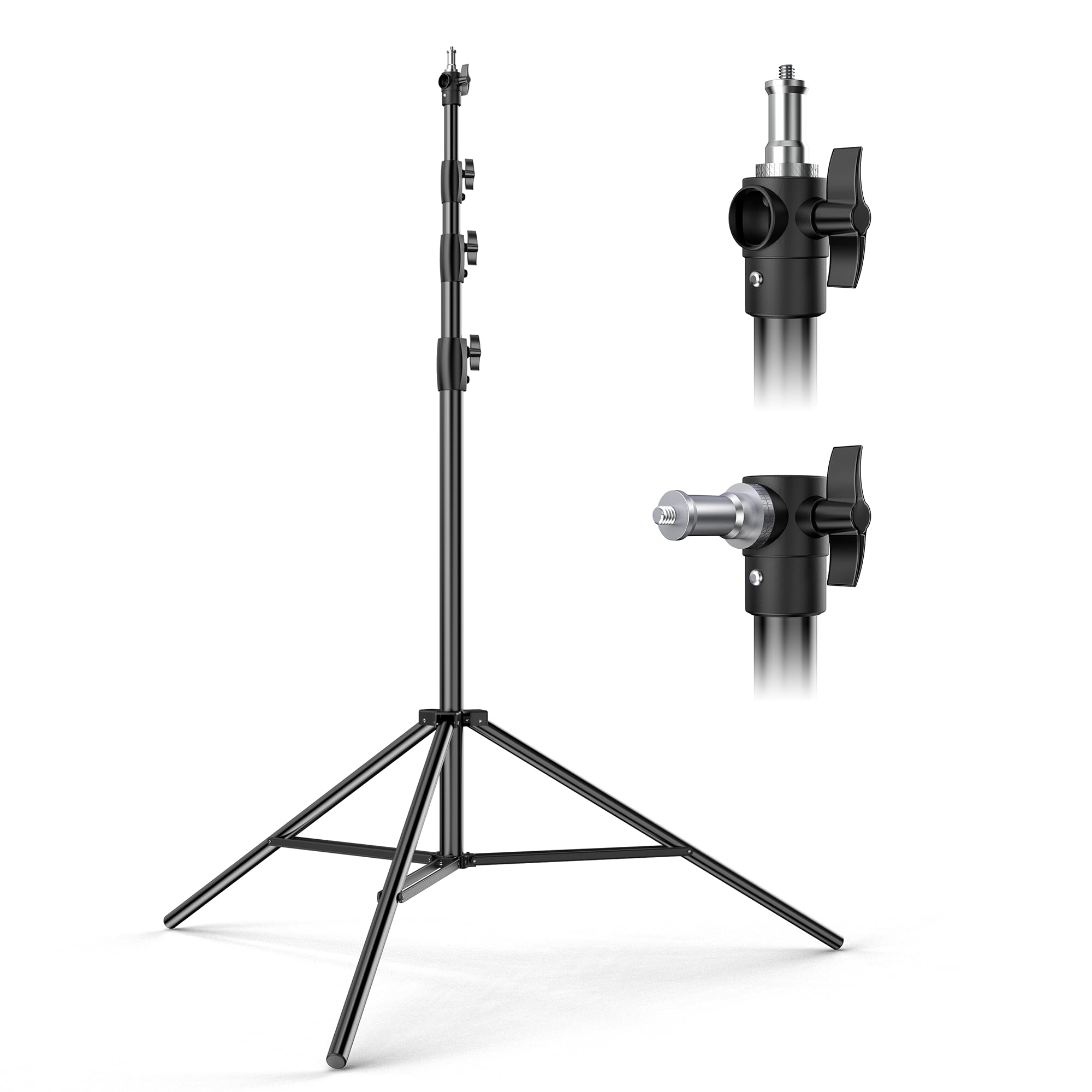 Lekki statyw 4 m, Cisian 406.4 cm/4 m, amortyzowany powietrzem metalowy statyw fotograficzny z adapterem śrubowym 0,6 cm i 1 cm do większości aparatów DSLR, profesjonalnych aparatów sportowych