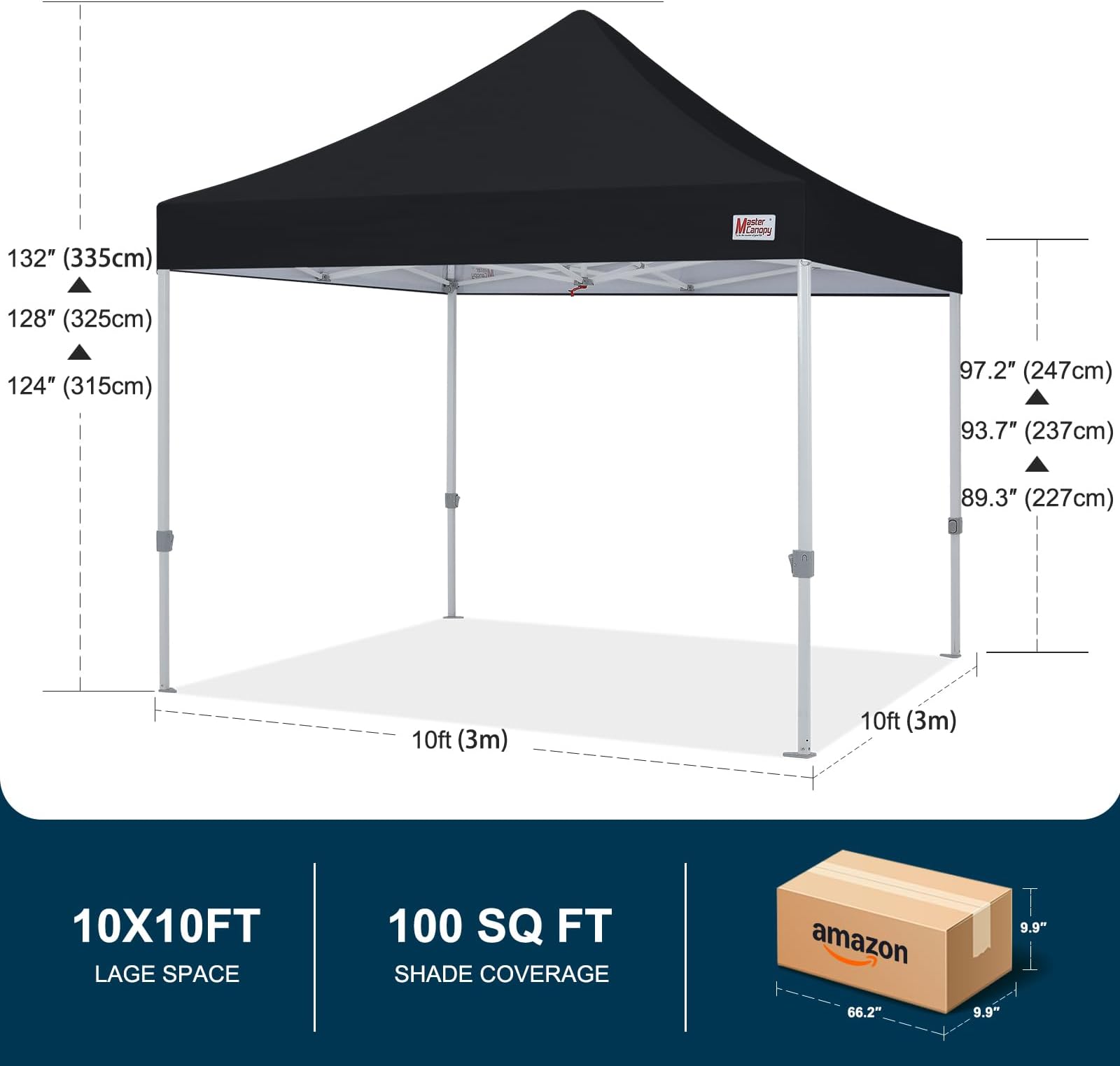 MASTERCANOPY Pop Up Canopy Tent Commercial Grade Instant Shelter