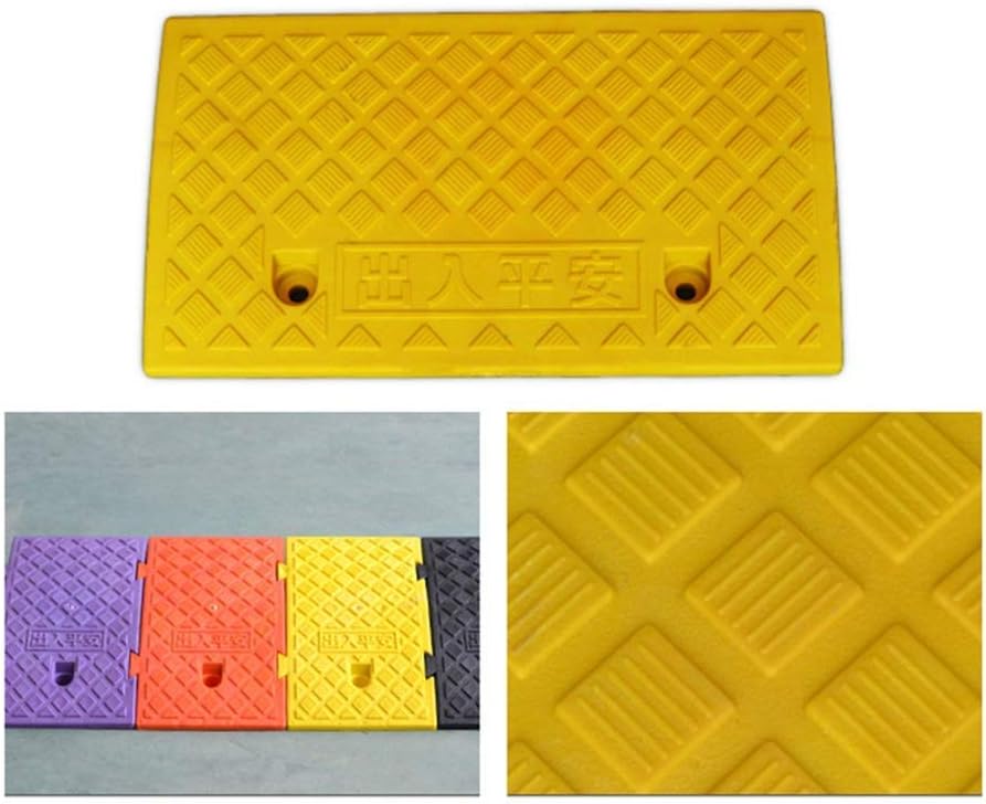XLTFZY Ramps Uphill Pads Auxiliary Uphill Speed Bumps Steps Disabled Wheelchair Ramps, Yellow Ramps - Plastic Material - Factory's Warehouse Ramps for Threshold - 11 Sizes,Yellow,503317Cm : Health & Household