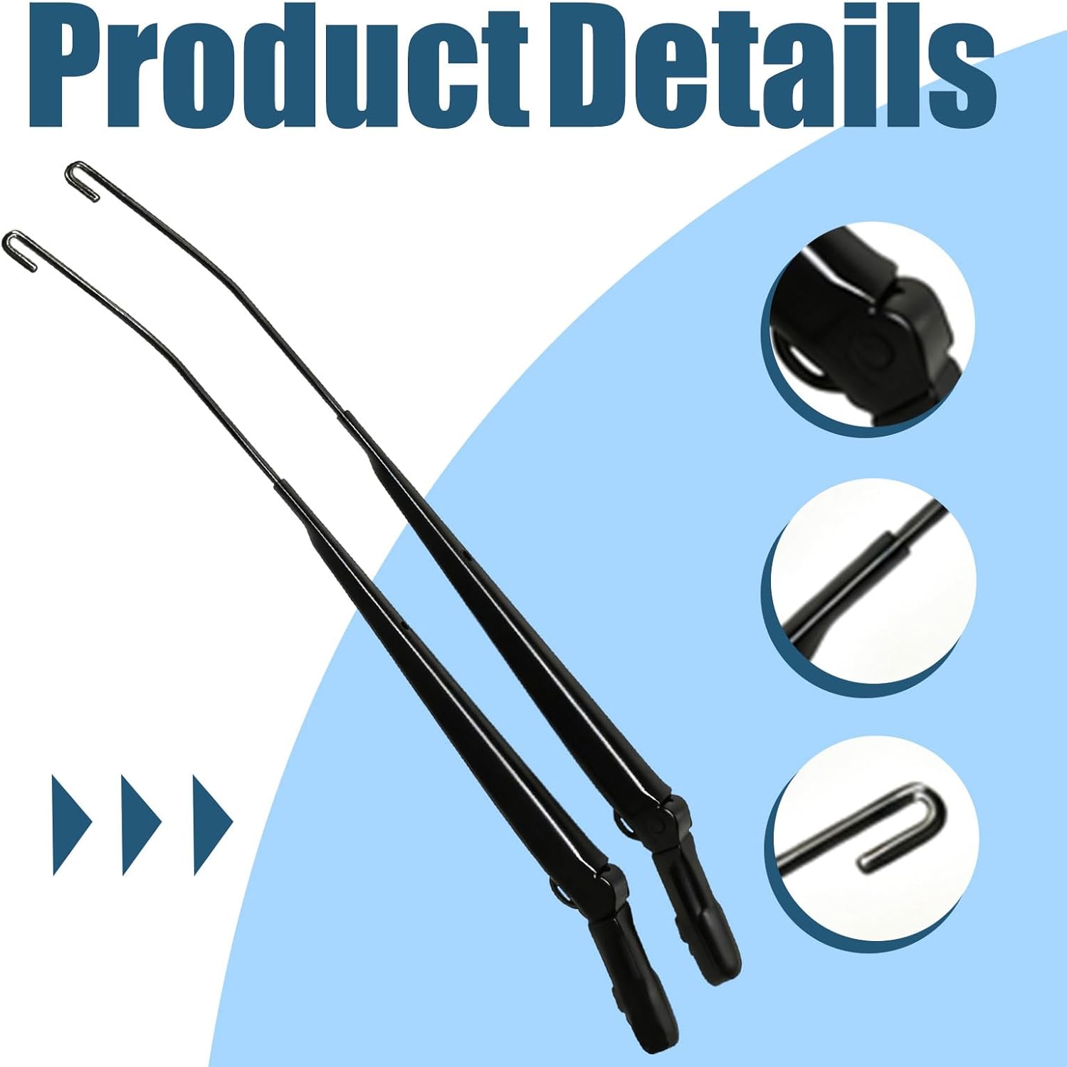 F81Z17527AA Front Windshield Wiper Arm Replacement Kit Compatible with Excursion 2000 2001 2002 2003 2004 2005 for F250 F350 F450 Superduty 1999 2000 2001 2002 2003 2004 2005 2006 2007 Right Left Side