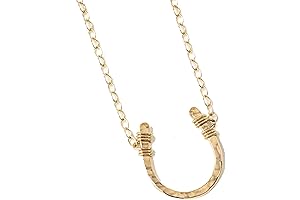 Gold-Plated Lucky Horseshoe Necklace