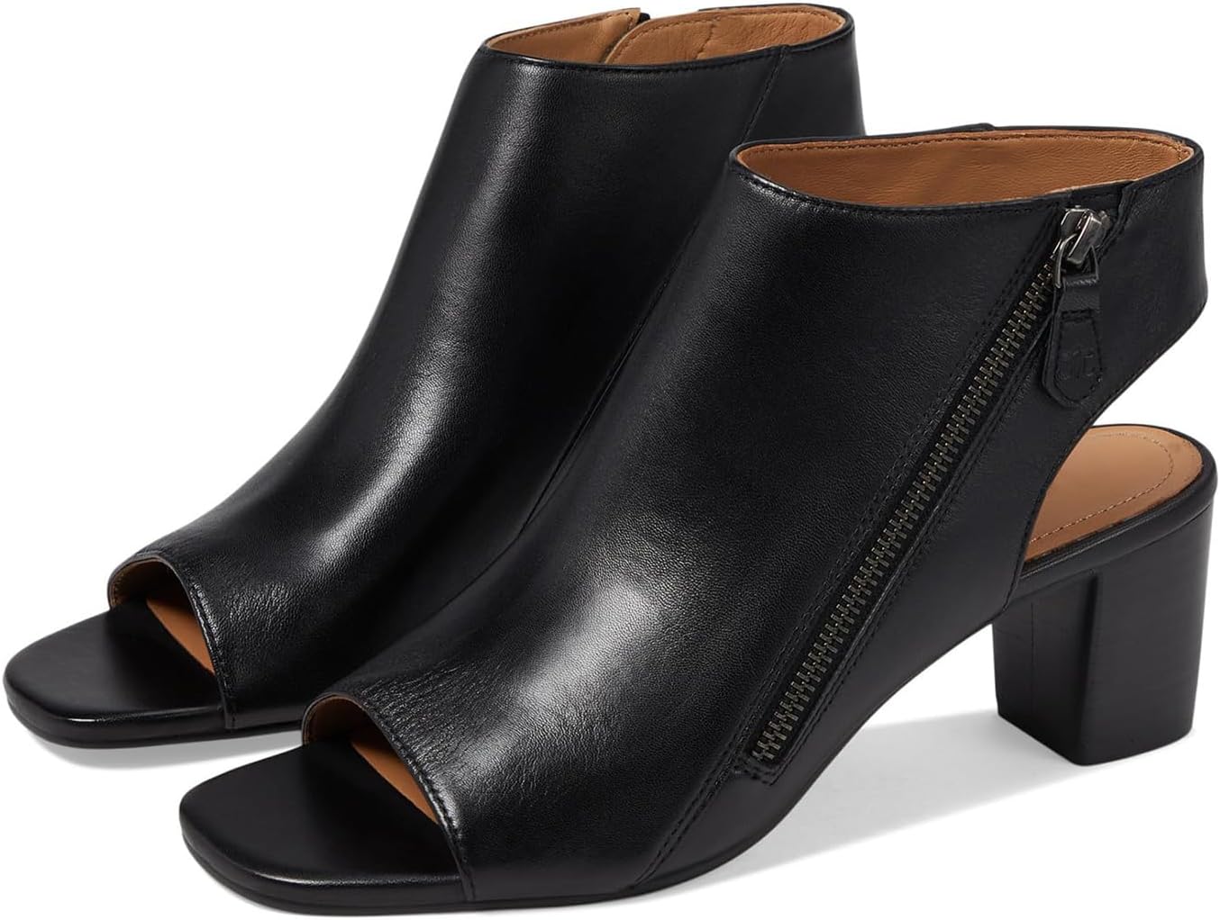 LEHOOR Women Chunky Heel Booties - Open Toe Comfort