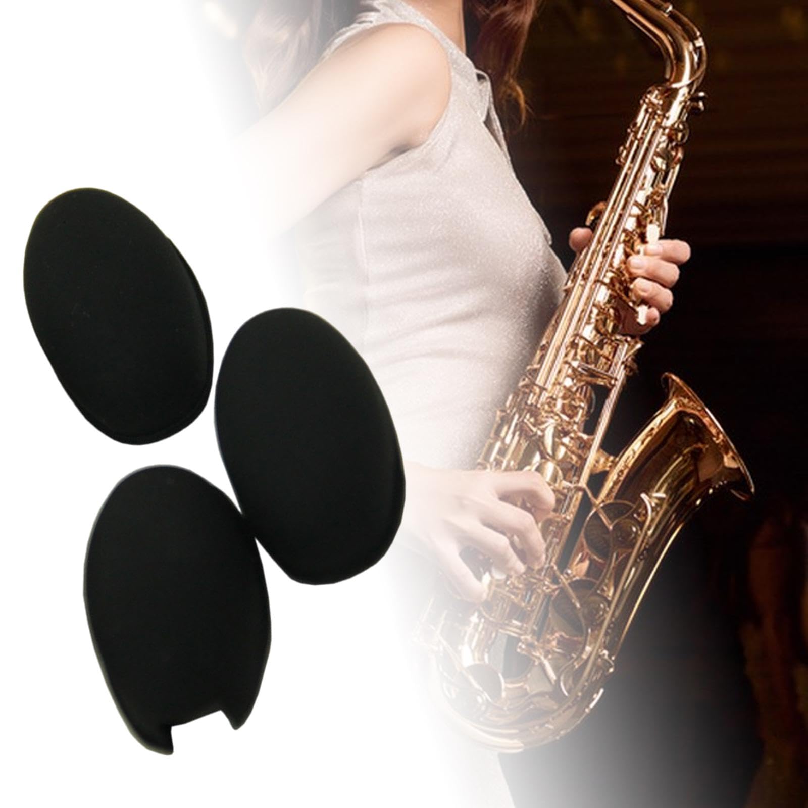管楽器サックス親指フィンガーレストヤシ鍵はクッションパッドのため高音/アルト/テナーサックスキーパックの5 プロ仕様サックスアクセサリー アルト  テナー アルトサックス シープスキンパッド サウンドホール 楽器アクセサリー キーパッド パッ