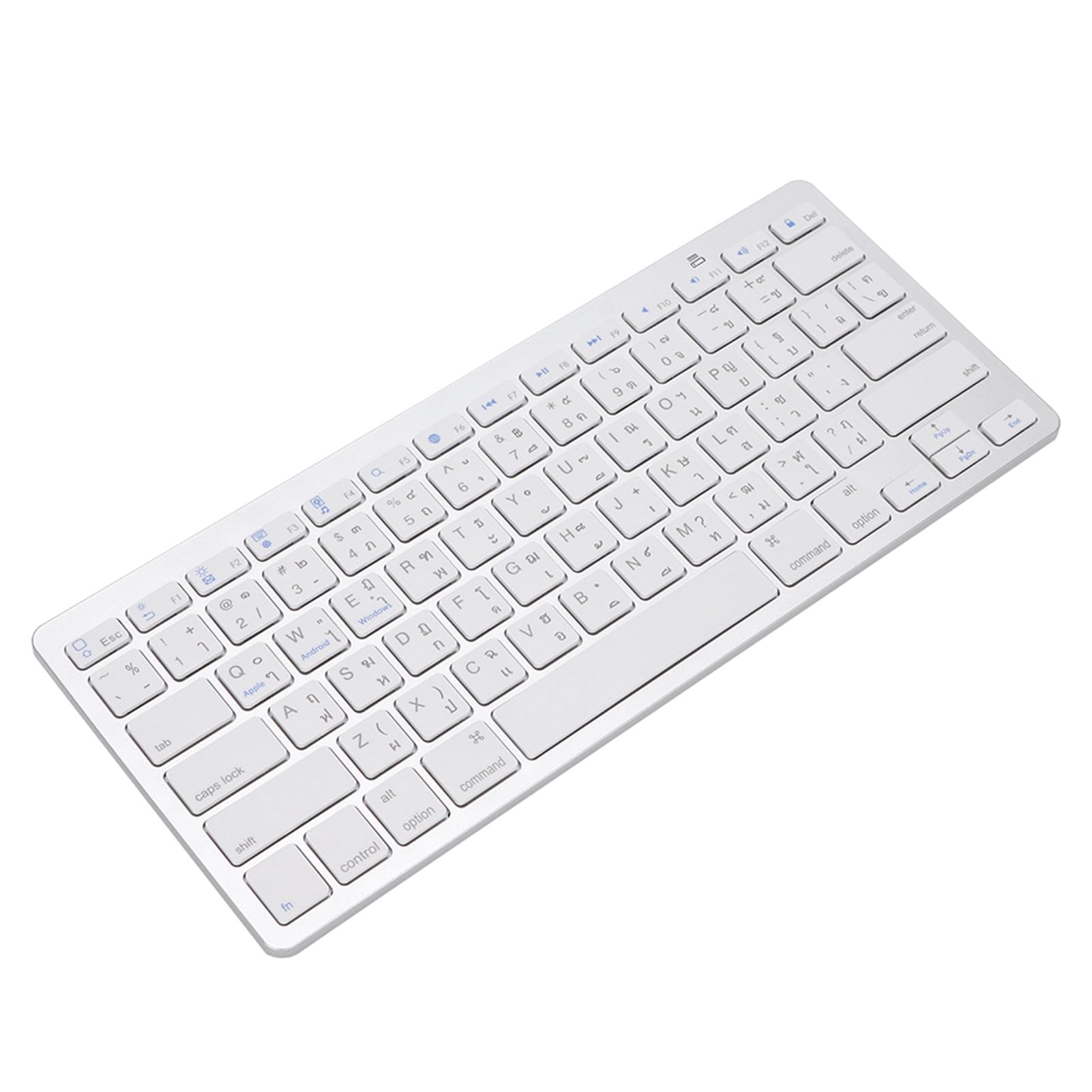 Bewinner Thailändische Ultradünne kabellose Tastatur, 78 Tasten Ultradünne Tragbare Multifunktionstastatur mit Schwebenden Tasten für iOS/Mac/Android/Windows, PC Gaming Tastaturen
