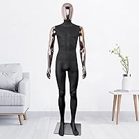 Vista 7 de Maniquí masculino de cuerpo completo con forma de vestido, modelo de soporte ajustable de 73 pulgadas con torso desmontable para tiendas minoristas
