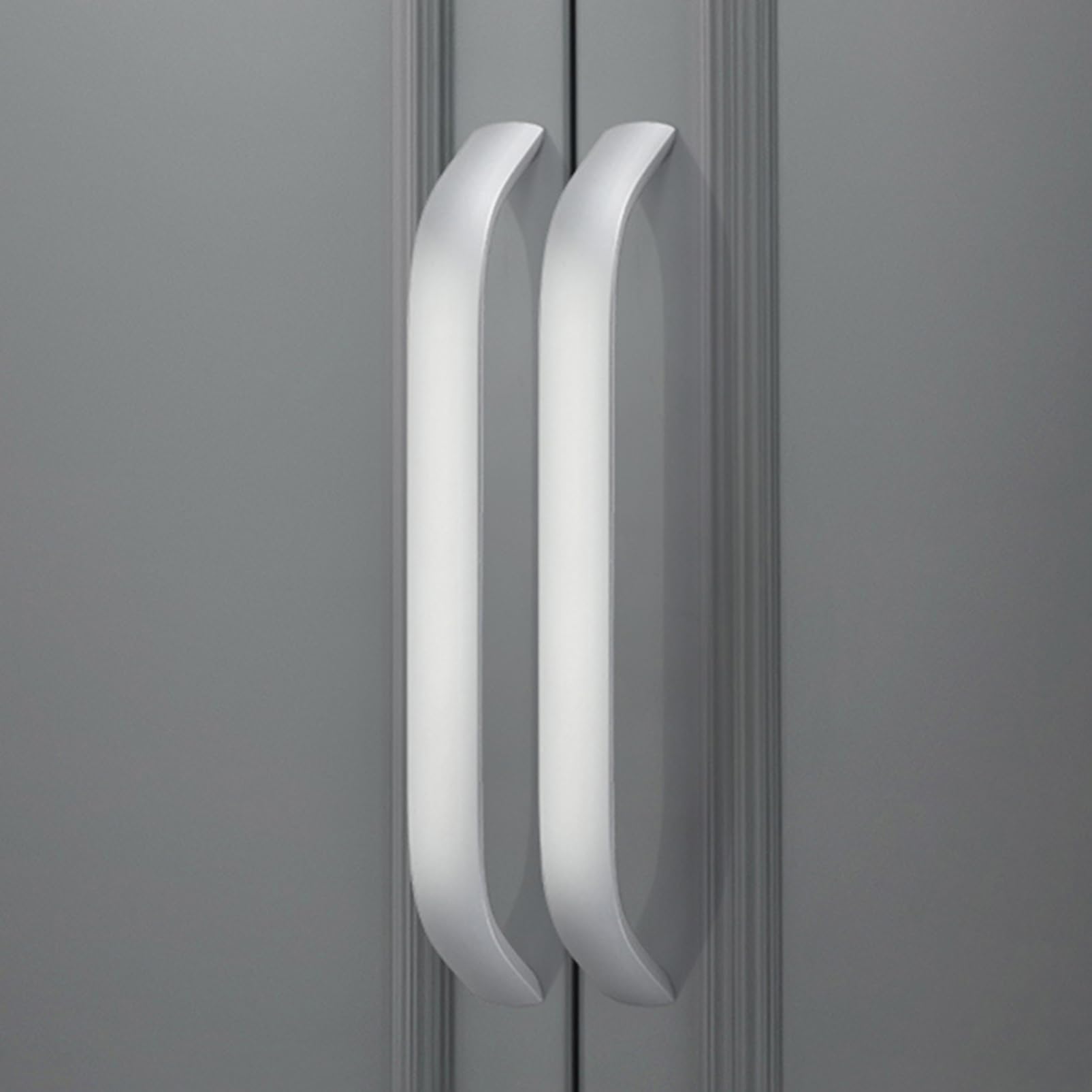 Steytemd Silver Kitchen Cabinet Handles 2 Pack Cupboard Handles Modern-192Mm/7.6In