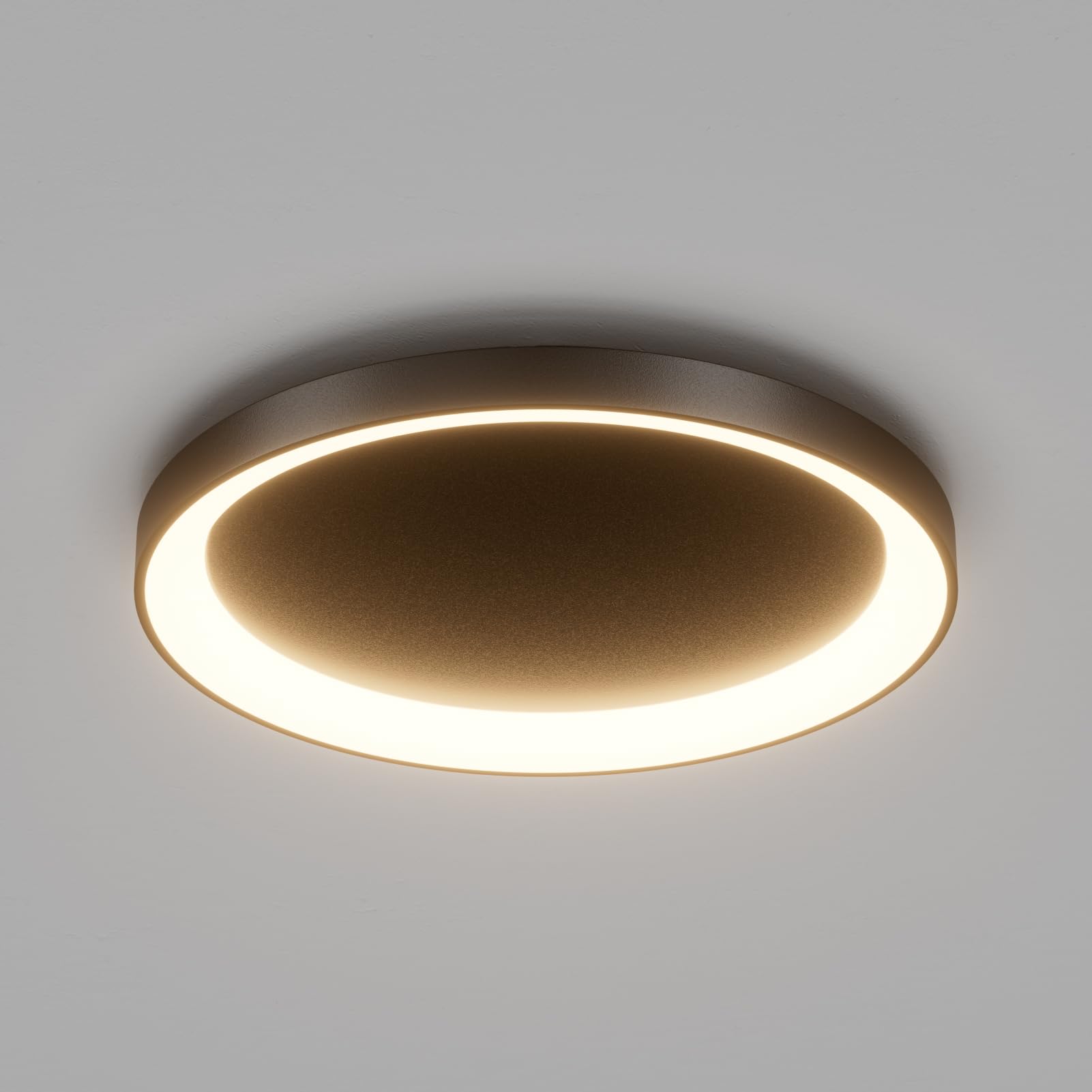 Klighten Deckenlampe LED Rund 56W 3500 Lumen Warmweiß 3000K Schwarz